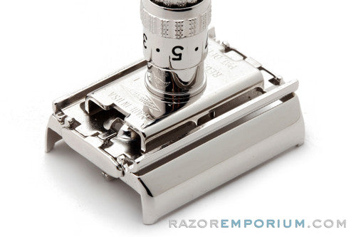 1963 Gillette Slim Adjustable I1 DE Safety Razor Rhodium Revamp