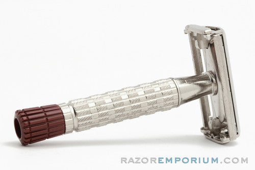 1959 Gillette E1 Red Tip Heavy Super Speed Double Edge Razor
