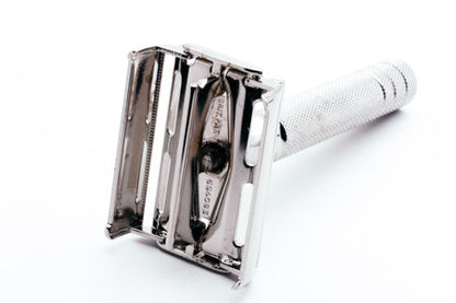 1950's Gillette British Rocket Safety Razor Set | Factory Nickel Revamp