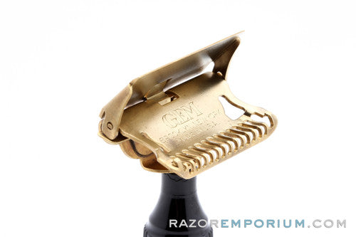 1940's Gem Junior Black Fat Handle Single Edge Safety Razor