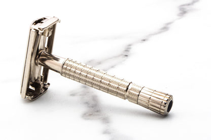 1954 Z4 Gillette Flare Tip TTO Super Speed Double Edge Safety Razor | Factory Nickel Revamp
