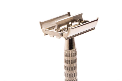 1959 E1 Gillette Heavy Red Tip Super Speed Safety Razor Set | Original Condition