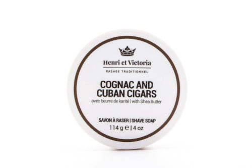 Henri et Victoria Shave Soap | Cognac and Cuban Cigars