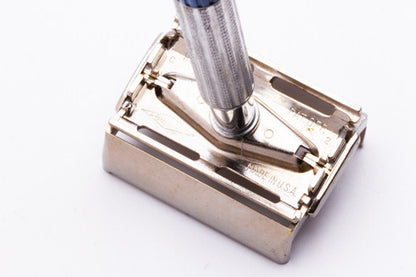 1957 C2 Gillette Light Super Speed Blue Tip Double Edge Razor | Original Condition