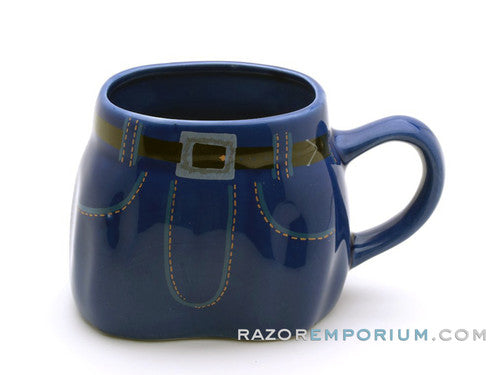 Blue Jeans Porcelain Shave Mug