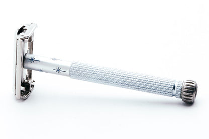 1961 G4 Blue Star Lady Gillette Double Edge Safety Razor | Factory Nickel Revamp