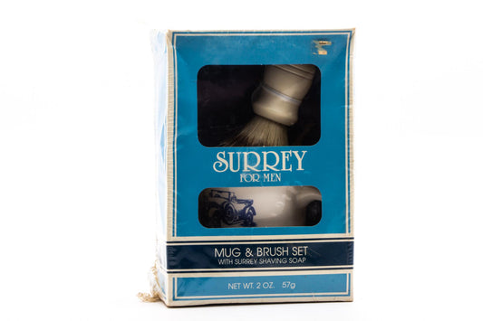 Surrey For Men | New Old Stock Gift Set With Mug, Brush, And Surrey Shaving Soap
