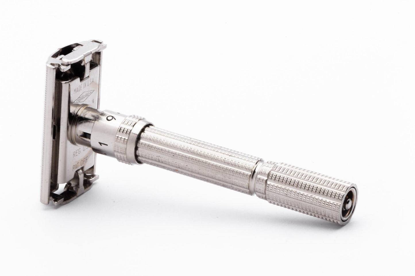 1968 N4 Gillette Slim Adjustable Double Edge Safety Razor Set |  Original Condition