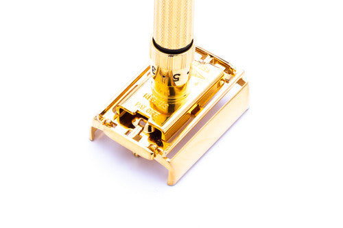 1960 F4 Gillette TTO Fatboy Adjustable Double Edge Safety Razor | 24K Gold Revamp