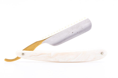 6/8" Dovo "2 Bismarck" Pearl Full Hollow Straight Razor-Shave Ready | Used