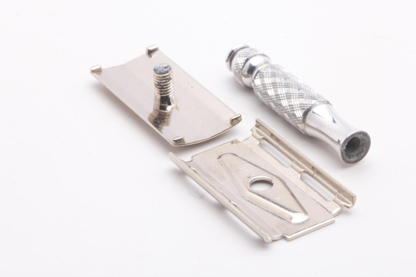 1974 U4 Gillette Travel Tech Spiral Handle DE Safety Razor  | Made in England