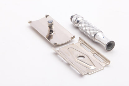 1974 U4 Gillette Travel Tech Spiral Handle DE Safety Razor  | Made in England