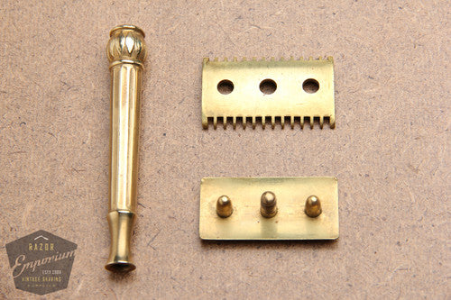 Gillette 1920's Basketweave Pocket Edition - Old Type  (DE) Travel Set
