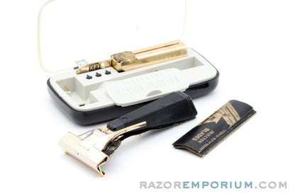 1950's Eversharp Schick Injector Safety Hydromatic Razor Set - Mint