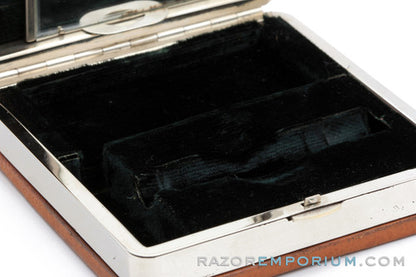 1948 Gillette Executive Double Edge Safety Razor in Ostrich Leather Case