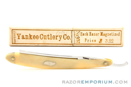5/8" Yankee Cutlery Co.  Square Tip Straight Razor w/ Case |  Germany
