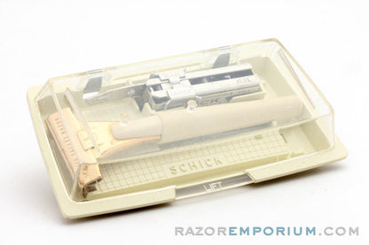1960s Schick Injector Cream SE Safety Razor with Case