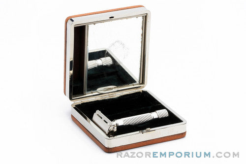 1948 Gillette Executive Double Edge Safety Razor in Ostrich Leather Case
