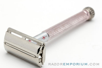 1966 Gillette L1 Pink Star Lady Gillette DE Safety Razor
