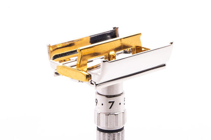 1958 D3 Gillette Executive Fatboy Adjustable Double Edge Safety Razor | Prospector Edition
