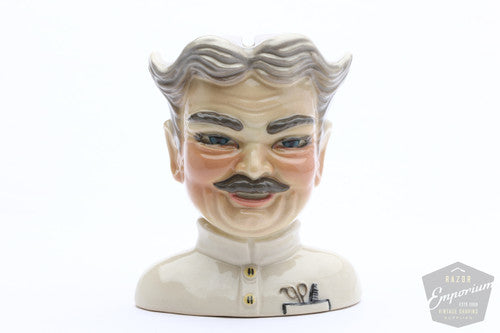 Barber Head by Ceramic Arts Studio Porcelain Blade Safe - Madison, Wisconsin