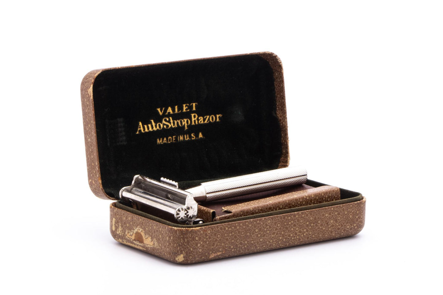 Valet Auto-Strop Razor Set With Leather Case | Original Condition