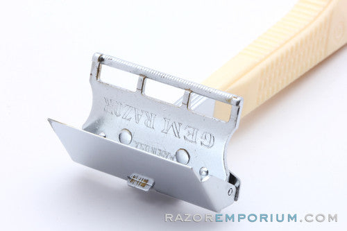 1940's Gem G-Bar Single Edge Razor w/ Cream Handle