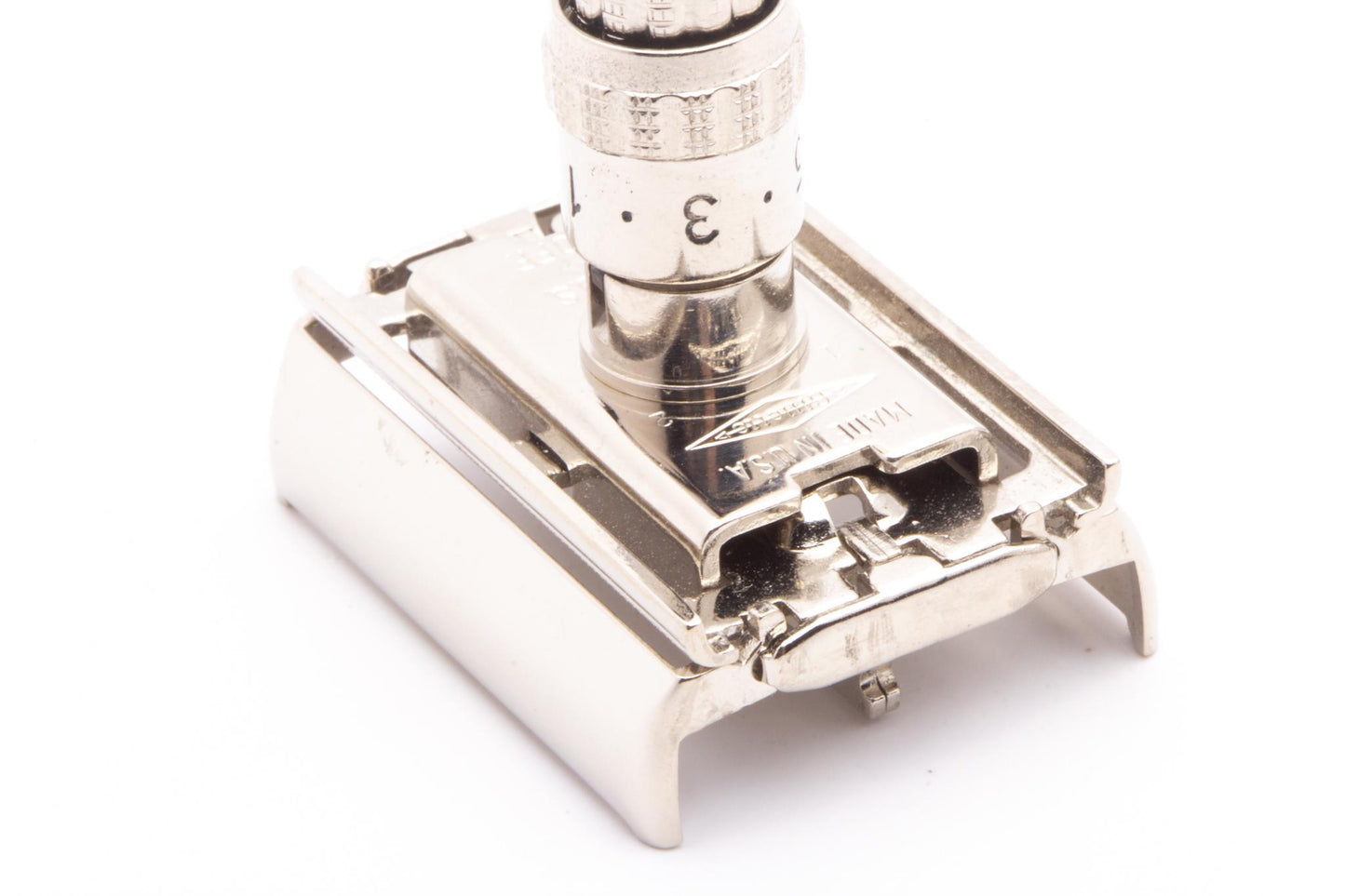 1963 I2 Gillette Slim Aristocrat Adjustable Double Edge Safety Razor | Factory Nickel Revamp