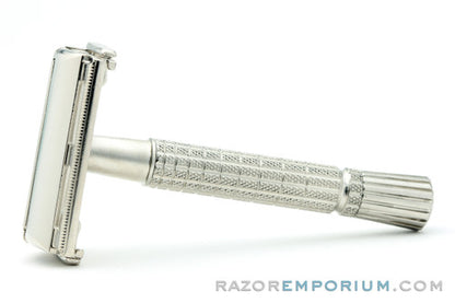 1960 Gillette Flare Tip Super Speed Safety Razor | Satin Nickel Revamp