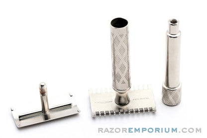 1930's Gillette New Deluxe Criterion Safety Razor Set | Factory Nickel Revamp