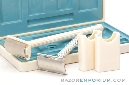 1977 GBS & Gillette Tech Long Handle DE Safety Razors Set | Made in England