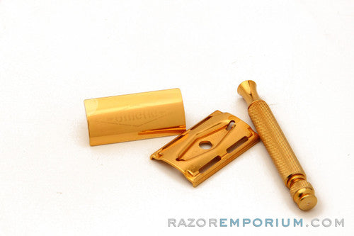 1930's Gillette Ball End Gold Tech Razor in Red Box