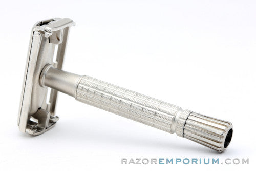 1961 Gillette Flare Tip Super Speed DE Safety Razor Satin Nickel Revamp
