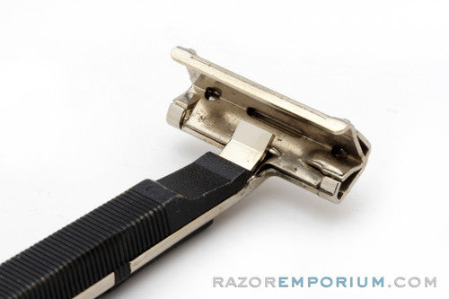 1980's Schick Single Edge Injector Razor w Black Handle