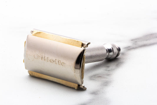 1967 M4 Gillette Travel Tech Double Edge Safety Razor Set | Original Condition