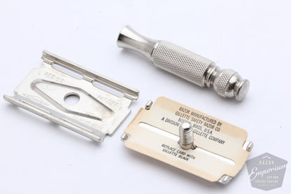 1966 Gillette NOS L2 Travel Tech Double Edge Safety Razor