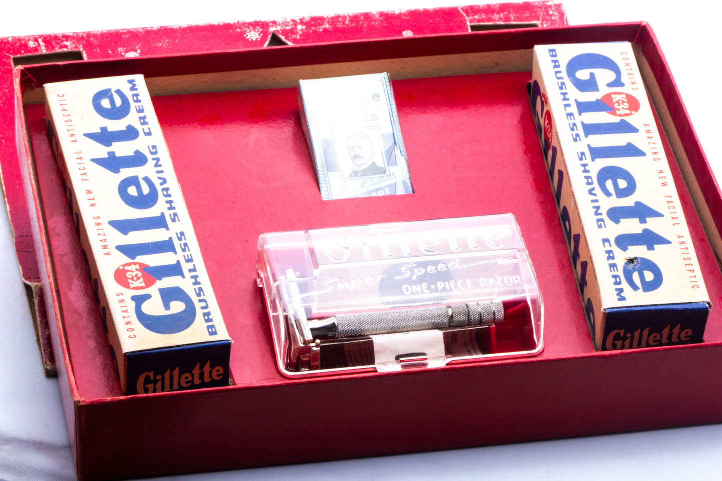 Gillette Gift Set With Super Speed One Piece Razor Set | New Old Stock