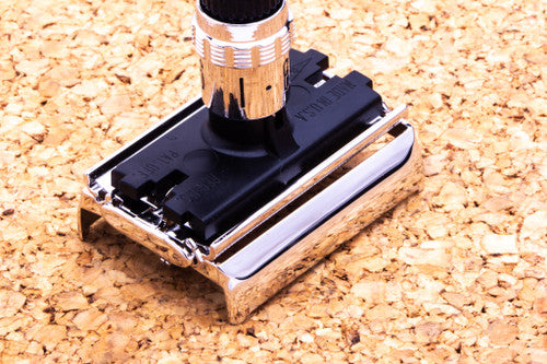 1981 B4 Gillette Super Adjustable "Black Beauty" DE Safety Razor | Rhodium Revamp