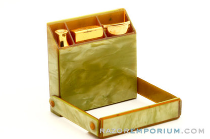 1920's Gillette New Improved Style Milady (DE) Travel Safety Razor Set w/ Blade Bank & Travel Case
