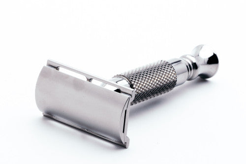 Titanium P076 Solid Bar 3 Piece Saftey Razor - Polished