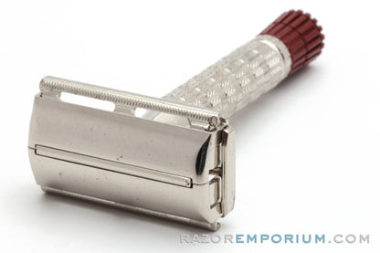 1959 Gillette E1 Red Tip Heavy Super Speed Double Edge Razor