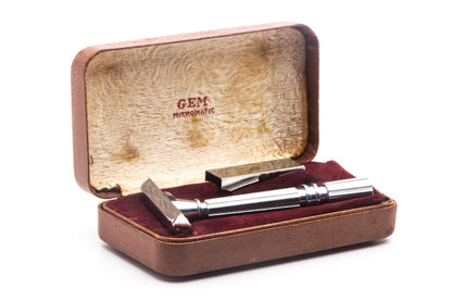 1930's GEM Micromatic TTO Razor Single Edge Safety Razor Set | Original Condition