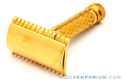 1920's Gillette New Improved Gold Tuckaway Travel Safety Razor Set w/ Blade Bank