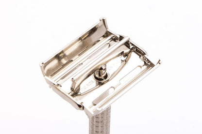 1956 B1 Gillette TTO Flare Tip Super Speed Double Edge Razor  | Factory Nickel Revamp