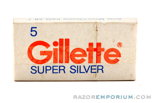 Gillette Super Silver Double Edge (5) - New Old Stock (NOS) Razor Blades