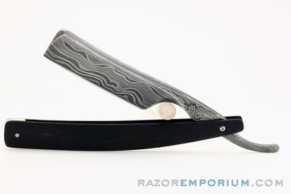 6/8" T3 Straight Razor w/ Original Black Acrylic Scales