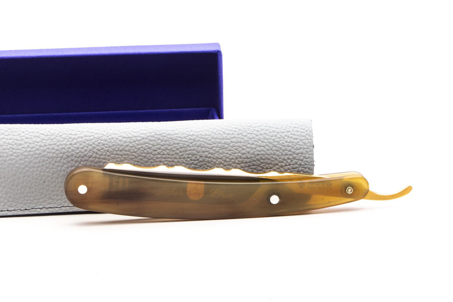 5/8" Dovo 3 Bergischer Lowe Straight Razor | Horn Scales