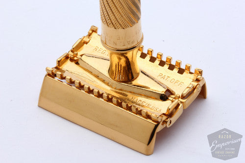 Gillette 1930s Aristocrat Bulldog Open Comb | 24K Gold Revamp