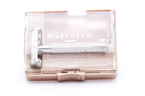 1954 Z4 Gillette Regular Flare Tip Super Speed Safety Razor Set With Case