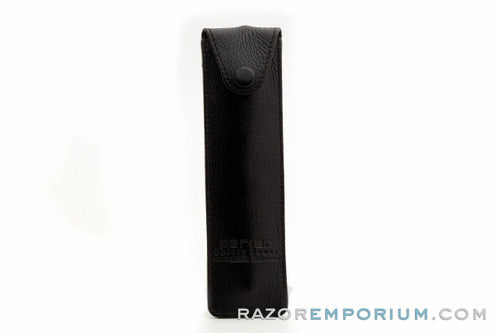 Parker Leather Straight Razor Black Travel Sleeve